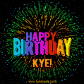 New Bursting with Colors Happy Birthday Kye GIF and Video with Music