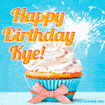 Happy Birthday, Kye! Elegant cupcake with a sparkler.