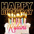 Kylani - Animated Happy Birthday Cake GIF Image for WhatsApp