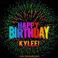 New Bursting with Colors Happy Birthday Kylee GIF and Video with Music