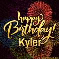 Happy Birthday, Kyler! Celebrate with joy, colorful fireworks, and unforgettable moments.