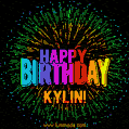 New Bursting with Colors Happy Birthday Kylin GIF and Video with Music