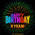 New Bursting with Colors Happy Birthday Kyran GIF and Video with Music