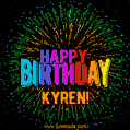New Bursting with Colors Happy Birthday Kyren GIF and Video with Music
