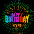 New Bursting with Colors Happy Birthday Kyri GIF and Video with Music