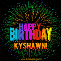 New Bursting with Colors Happy Birthday Kyshawn GIF and Video with Music