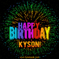 New Bursting with Colors Happy Birthday Kyson GIF and Video with Music