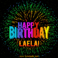 New Bursting with Colors Happy Birthday Laela GIF and Video with Music