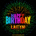 New Bursting with Colors Happy Birthday Laityn GIF and Video with Music