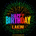 New Bursting with Colors Happy Birthday Lakin GIF and Video with Music