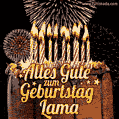 Alles Gute zum Geburtstag Lama (GIF)