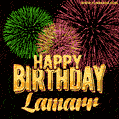 Wishing You A Happy Birthday, Lamarr! Best fireworks GIF animated greeting card.