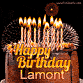 Chocolate Happy Birthday Cake for Lamont (GIF)