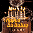 Chocolate Happy Birthday Cake for Lanae (GIF)