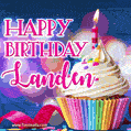 Happy Birthday Landen - Lovely Animated GIF