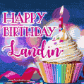 Happy Birthday Landin - Lovely Animated GIF