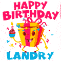 Funny Happy Birthday Landry GIF
