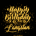 Happy Birthday Card for Langston - Download GIF and Send for Free