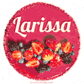 Happy Birthday Cake with Name Larissa - Free Download