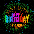 New Bursting with Colors Happy Birthday Lars GIF and Video with Music