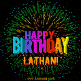New Bursting with Colors Happy Birthday Lathan GIF and Video with Music