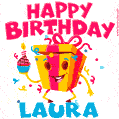 Funny Happy Birthday Laura GIF