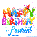 Happy Birthday Laurent - Creative Personalized GIF With Name