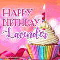 Happy Birthday Lavender - Lovely Animated GIF