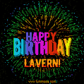 New Bursting with Colors Happy Birthday Lavern GIF and Video with Music