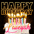 Laveyah - Animated Happy Birthday Cake GIF Image for WhatsApp