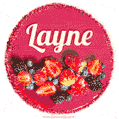 Happy Birthday Cake with Name Layne - Free Download
