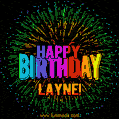 New Bursting with Colors Happy Birthday Layne GIF and Video with Music