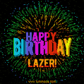 New Bursting with Colors Happy Birthday Lazer GIF and Video with Music
