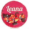 Happy Birthday Cake with Name Leana - Free Download