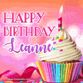 Happy Birthday Leanne - Lovely Animated GIF