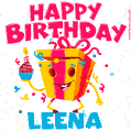 Funny Happy Birthday Leena GIF
