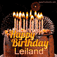 Chocolate Happy Birthday Cake for Leiland (GIF)
