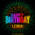 New Bursting with Colors Happy Birthday Leina GIF and Video with Music