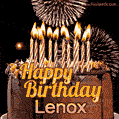 Chocolate Happy Birthday Cake for Lenox (GIF)
