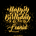 Happy Birthday Card for Leonid - Download GIF and Send for Free