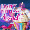 Happy Birthday Leonid - Lovely Animated GIF