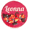 Happy Birthday Cake with Name Leonna - Free Download