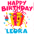 Funny Happy Birthday Leora GIF