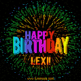 New Bursting with Colors Happy Birthday Lexi GIF and Video with Music
