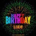 New Bursting with Colors Happy Birthday Liah GIF and Video with Music