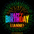 New Bursting with Colors Happy Birthday Lianne GIF and Video with Music