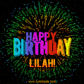 New Bursting with Colors Happy Birthday Lilah GIF and Video with Music