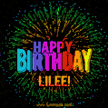 New Bursting with Colors Happy Birthday Lilee GIF and Video with Music