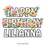 Beautiful floral arrangement with roses swaying gently for Lilianna s birthday