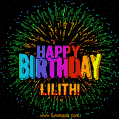 New Bursting with Colors Happy Birthday Lilith GIF and Video with Music